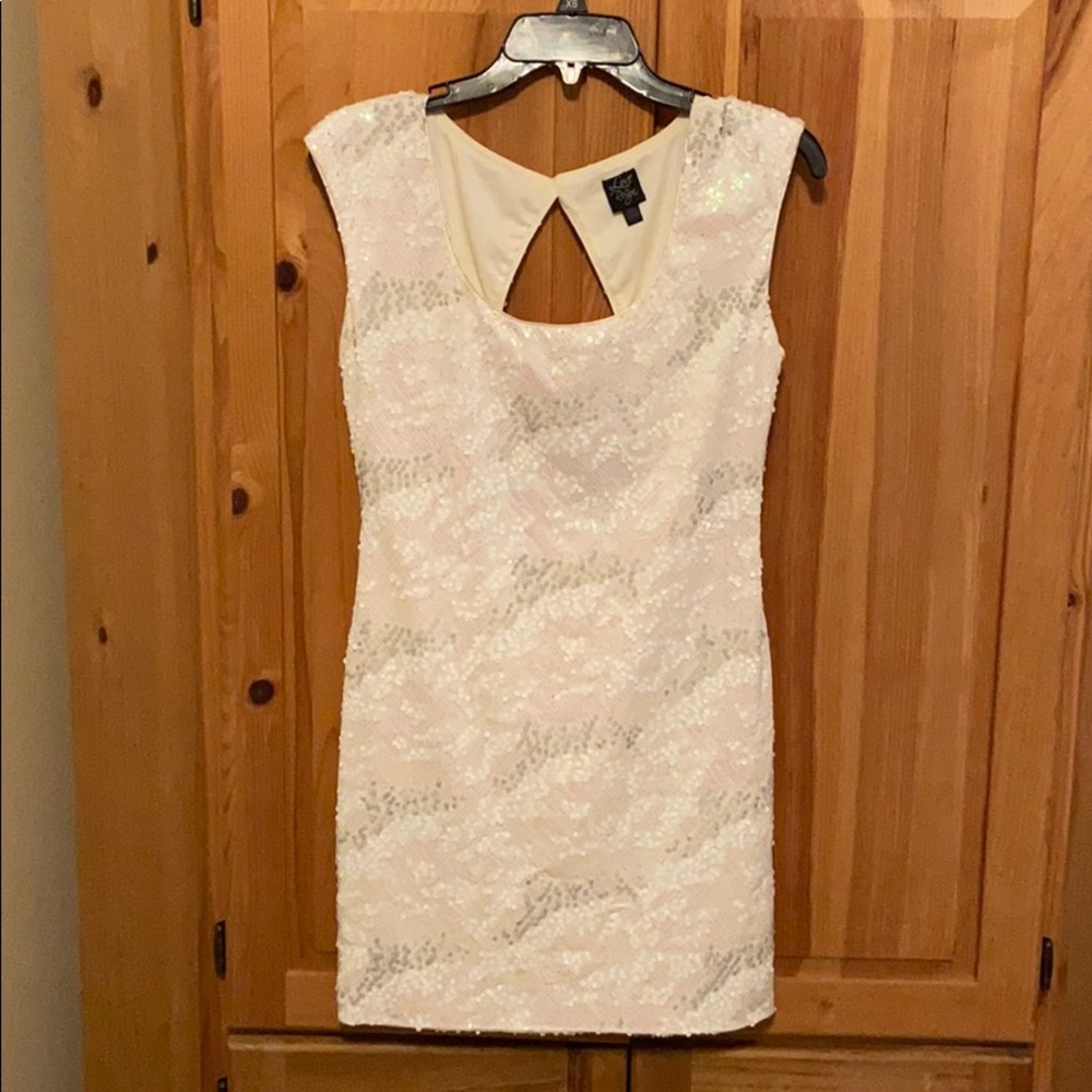 Love reign white sequined dress sz medium